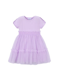 Vestido combinado Rosa malva (Rosa)  para Menina - Mayoral