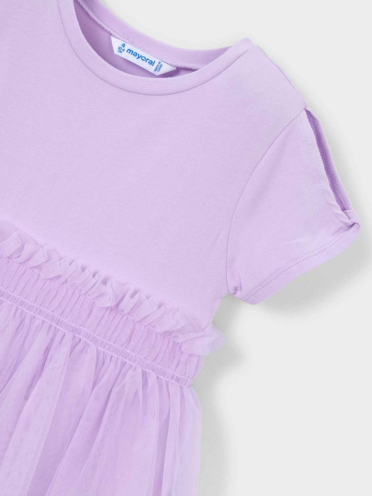 Vestido combinado Rosa malva (Rosa)  para Menina - Mayoral