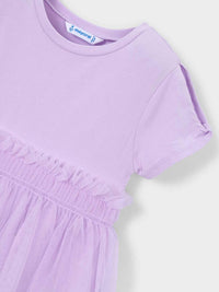 Vestido combinado Rosa malva (Rosa)  para Menina - Mayoral
