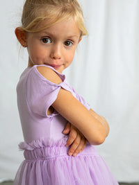 Vestido combinado Rosa malva (Rosa)  para Menina - Mayoral