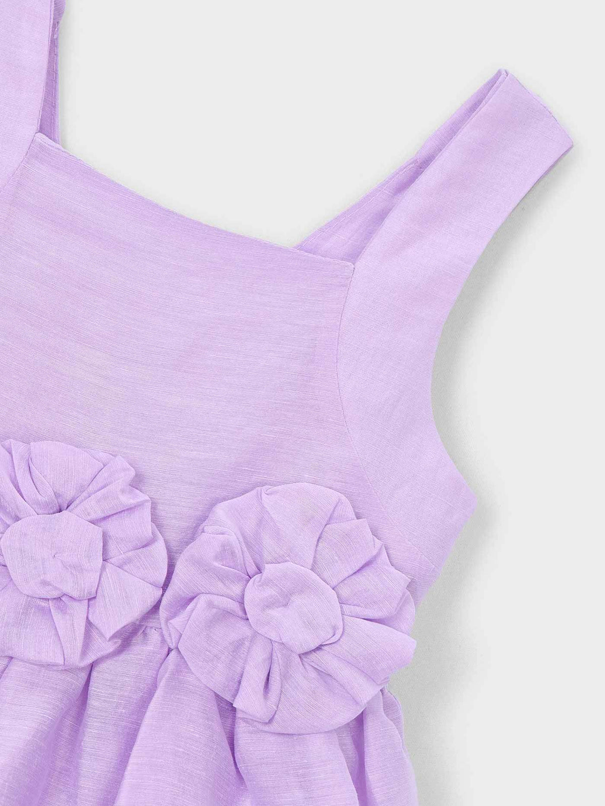 Vestido linho Rosa malva (Lilás)  para Menina - Mayoral