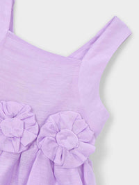 Vestido linho Rosa malva (Lilás)  para Menina - Mayoral