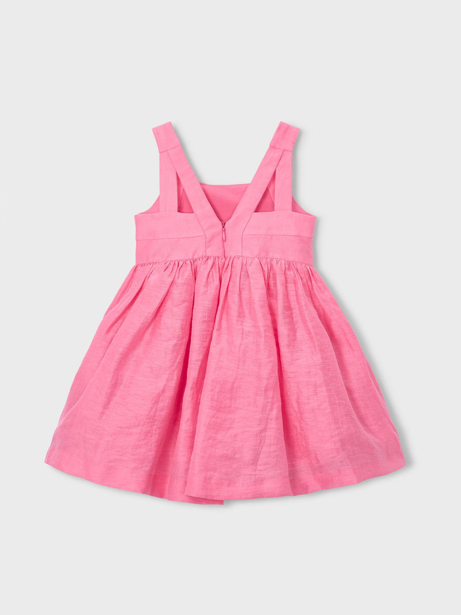 Vestido linho Gerânio (Rosa)  para Menina - Mayoral