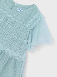 Vestido tule plumeti Lago (Verde seco)  para Menina - Mayoral
