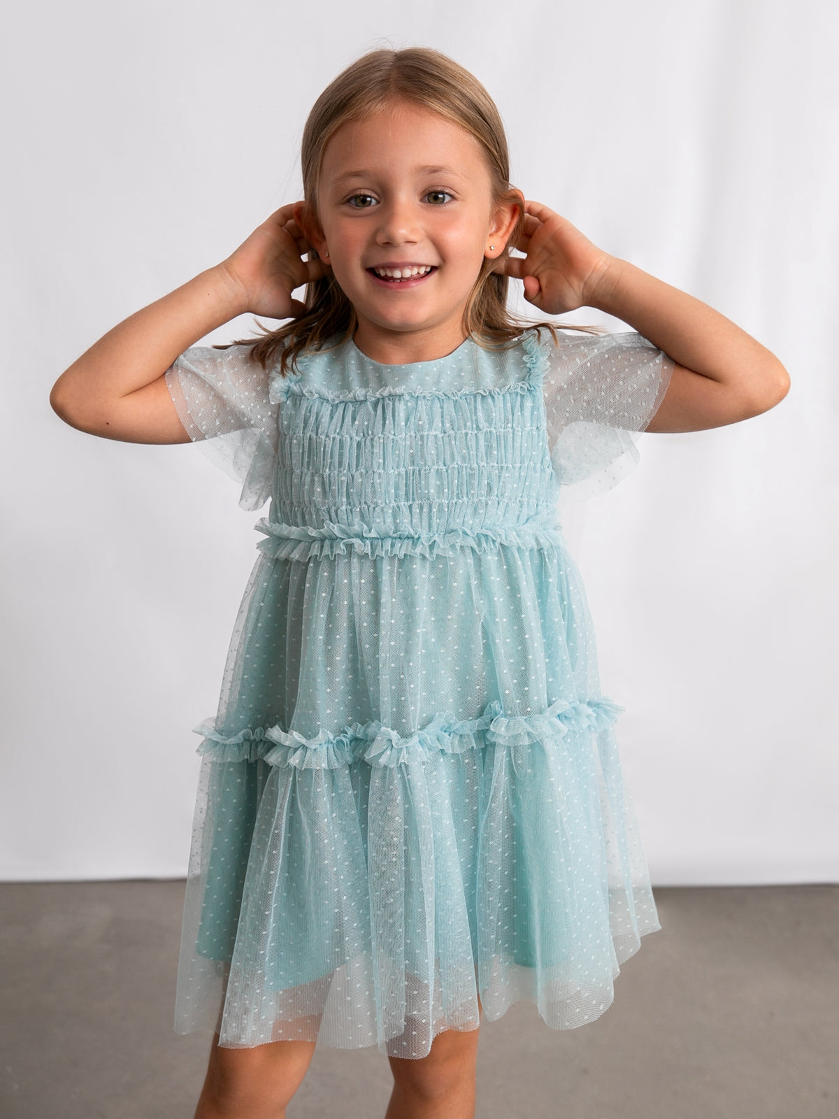 Vestido tule plumeti Lago (Verde seco)  para Menina - Mayoral