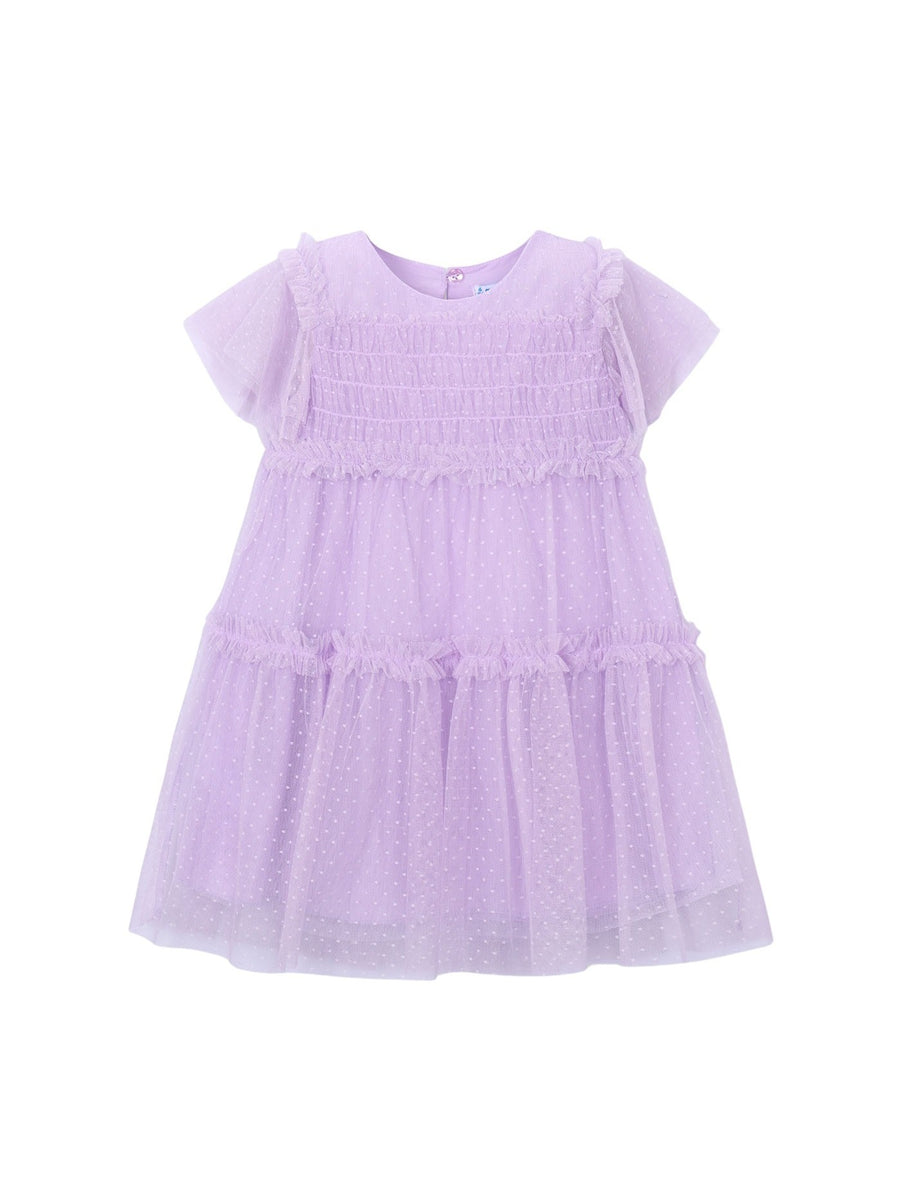 Vestido tule plumeti Rosa malva (Lilás)  para Menina - Mayoral
