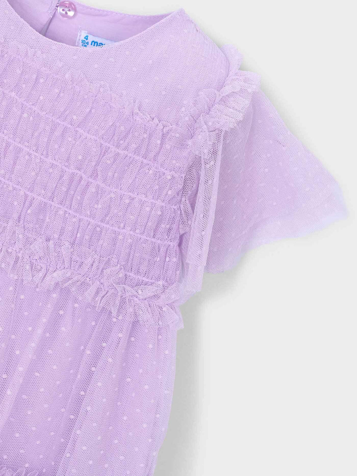 Vestido tule plumeti Rosa malva (Lilás)  para Menina - Mayoral