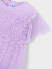 Vestido tule plumeti Rosa malva (Lilás)  para Menina - Mayoral