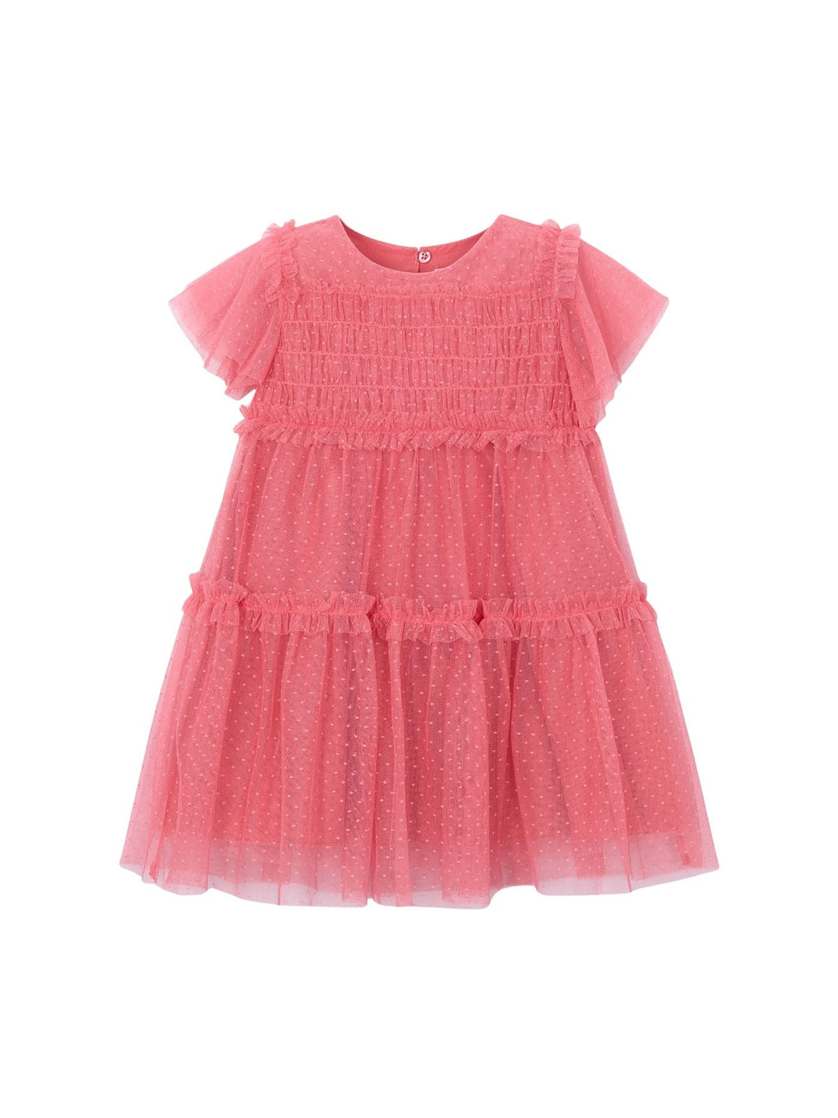 Vestido tule plumeti Camélia (Fúcsia)  para Menina - Mayoral