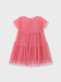 Vestido tule plumeti Camélia (Fúcsia)  para Menina - Mayoral