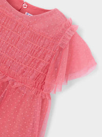 Vestido tule plumeti Camélia (Fúcsia)  para Menina - Mayoral