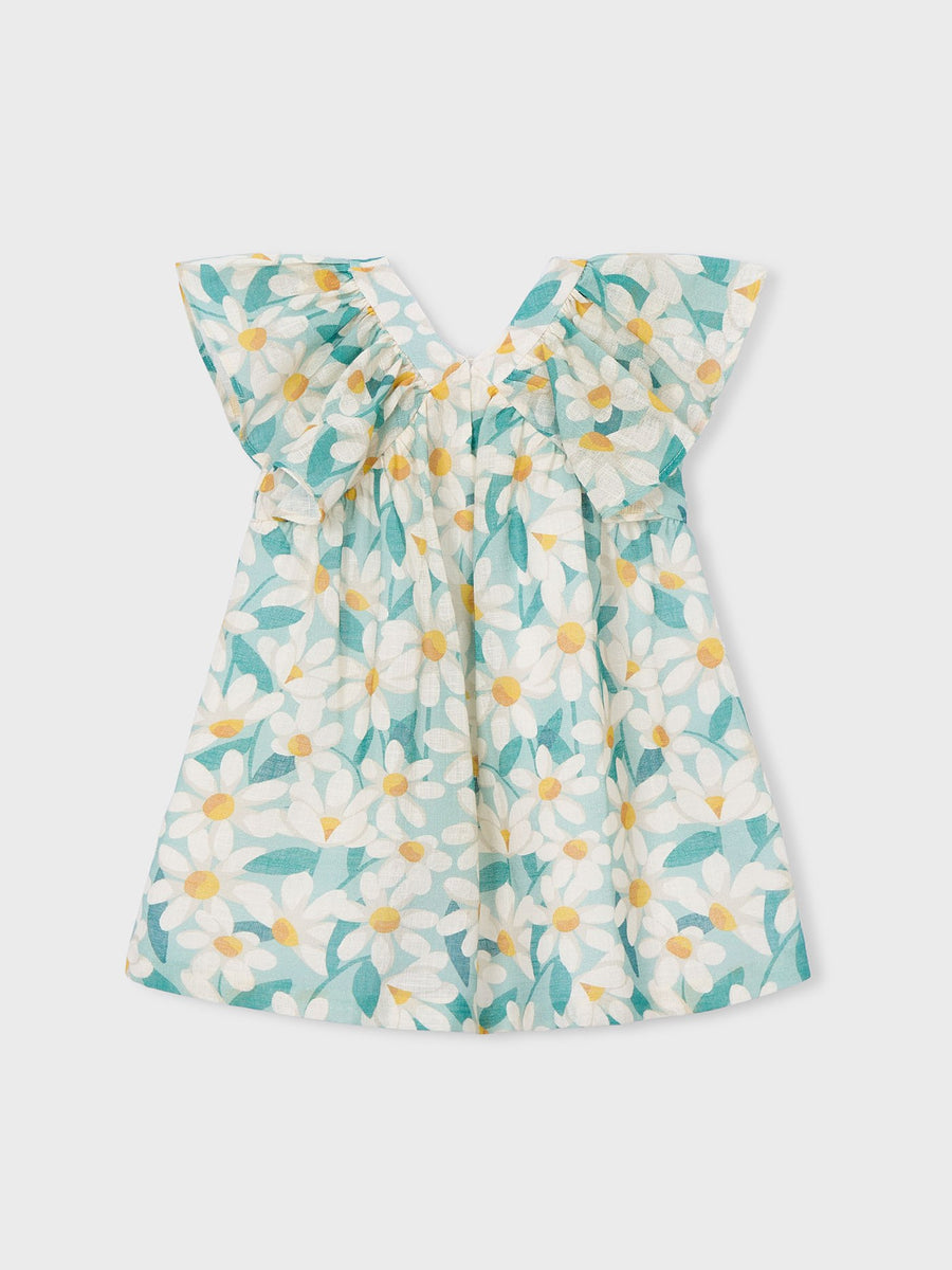 Vestido estampado Lago (Verde seco)  para Menina - Mayoral