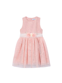Vestido tul bordado Blossom (Rosa)  para Menina - Mayoral
