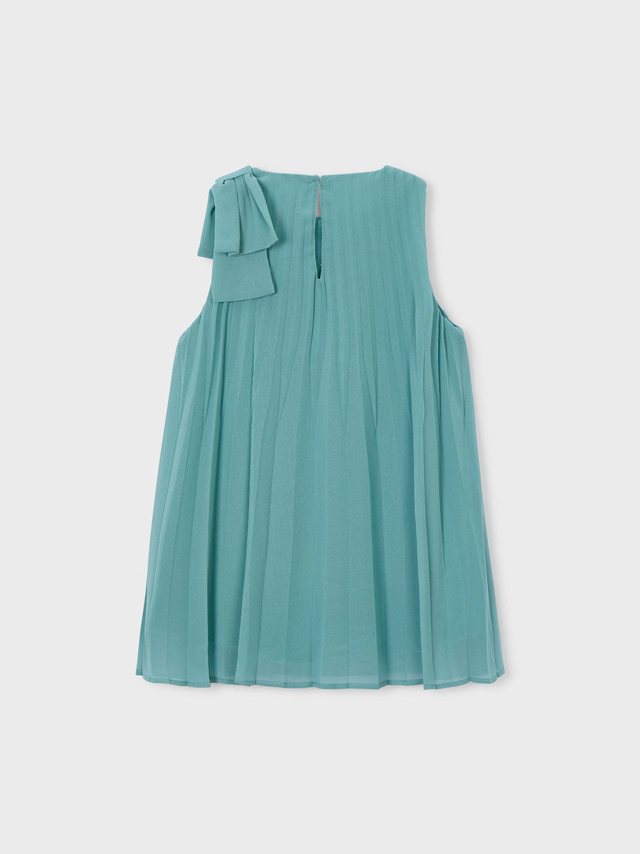 Vestido plissado Menta (Verde seco)  para Menina - Mayoral
