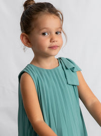 Vestido plissado Menta (Verde seco)  para Menina - Mayoral