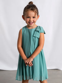 Vestido plissado Menta (Verde seco)  para Menina - Mayoral
