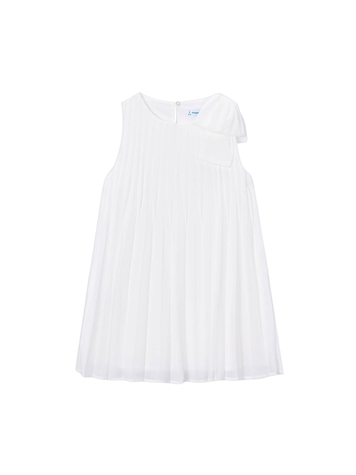 Vestido plissado Crú (Creme / Pérola)  para Menina - Mayoral