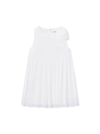 Vestido plissado Crú (Creme / Pérola)  para Menina - Mayoral
