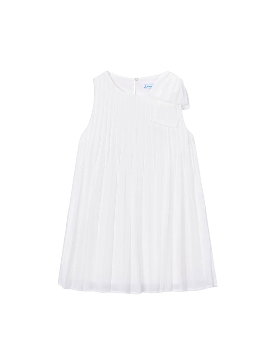 Vestido plissado Crú (Creme / Pérola)  para Menina - Mayoral