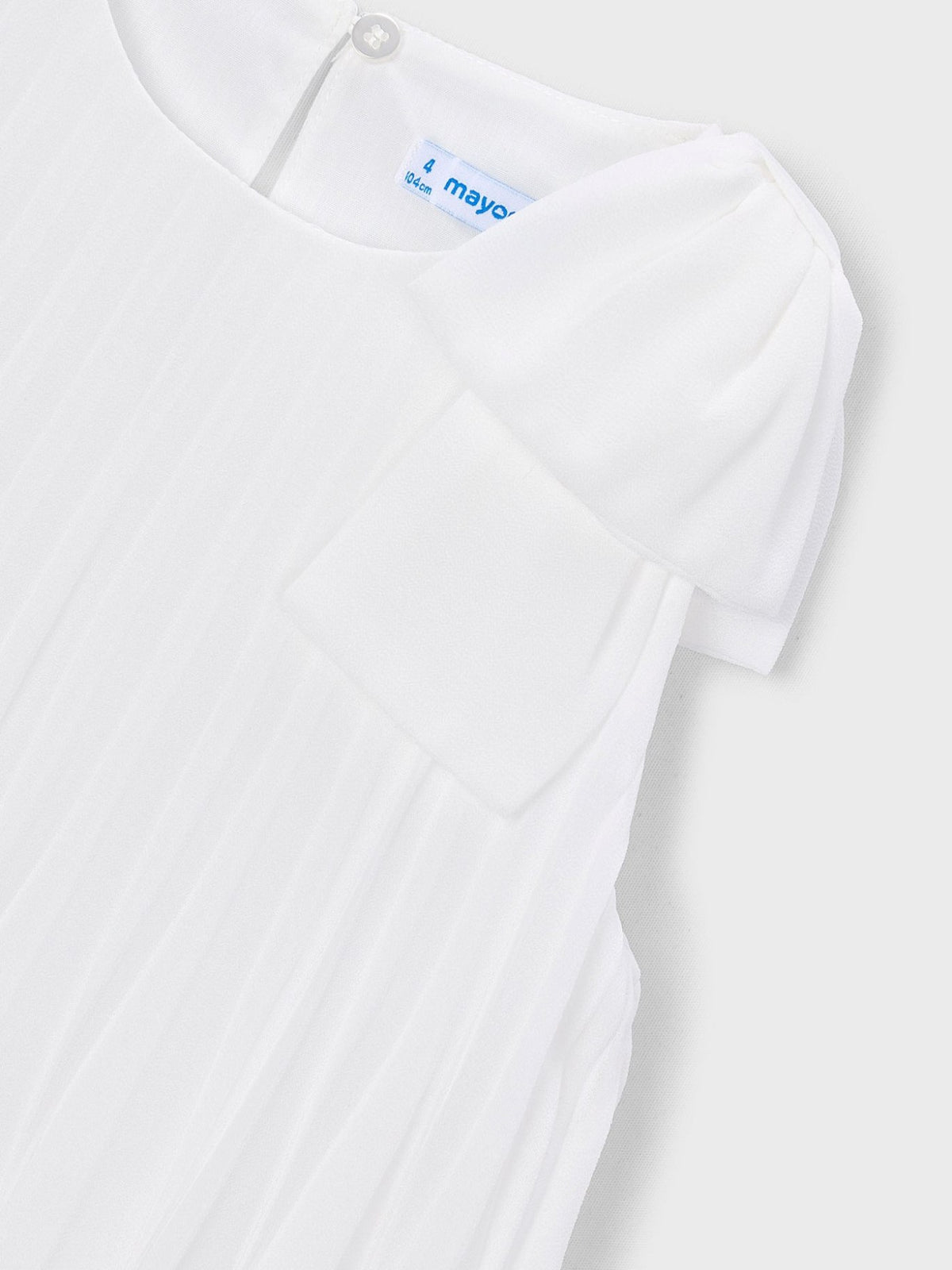 Vestido plissado Crú (Creme / Pérola)  para Menina - Mayoral