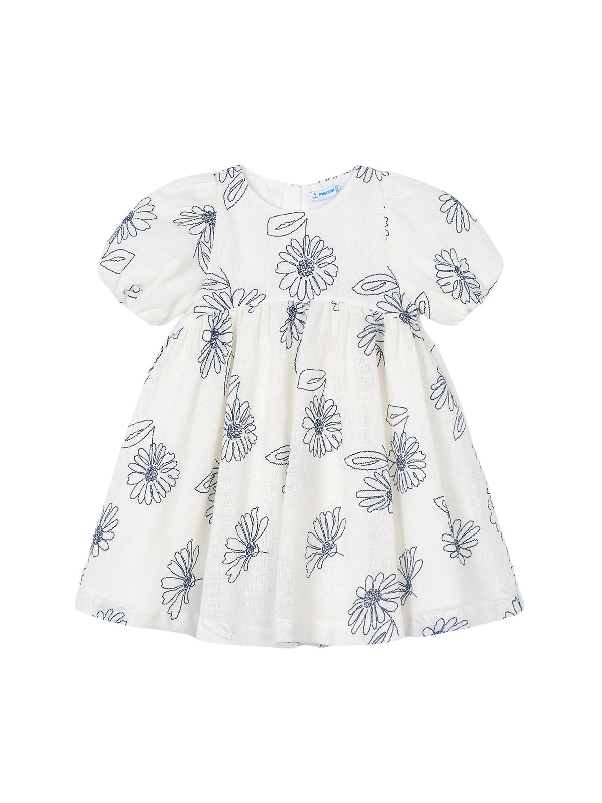 Vestido rústico estampa flore Natural (Creme / Pérola)  para Menina - Mayoral