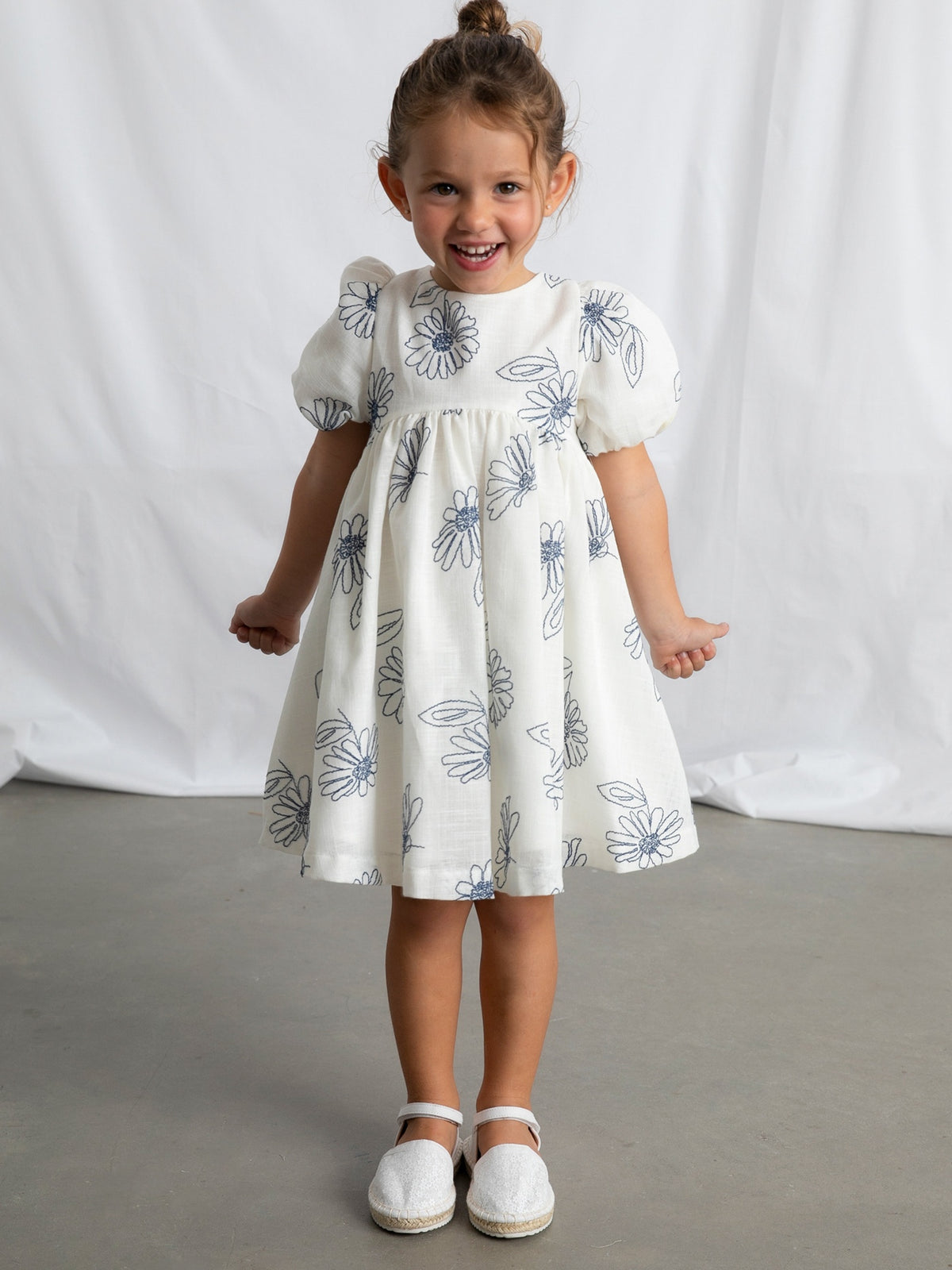 Vestido rústico estampa flore Natural (Creme / Pérola)  para Menina - Mayoral