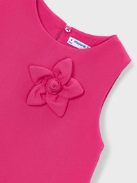 Vestido floral em crepe Clavel (Fúcsia)  para Menina - Mayoral
