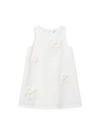 Vestido floral em crepe Crú (Creme / Pérola)  para Menina - Mayoral