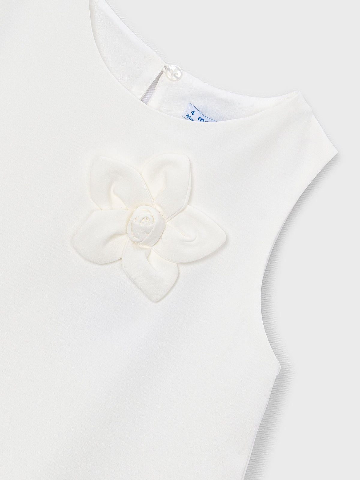 Vestido floral em crepe Crú (Creme / Pérola)  para Menina - Mayoral