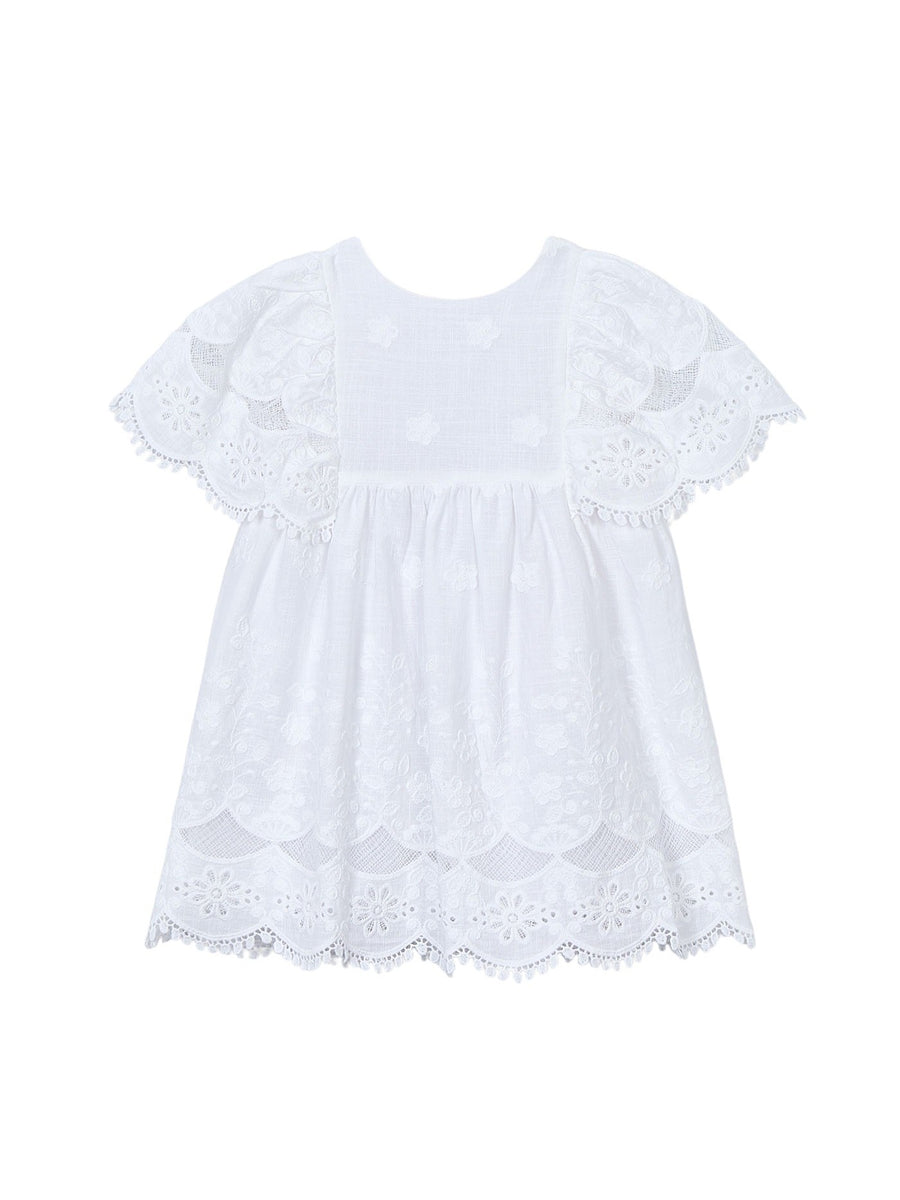 Vestido bordado em algodão Branco (Branco)  para Menina - Mayoral