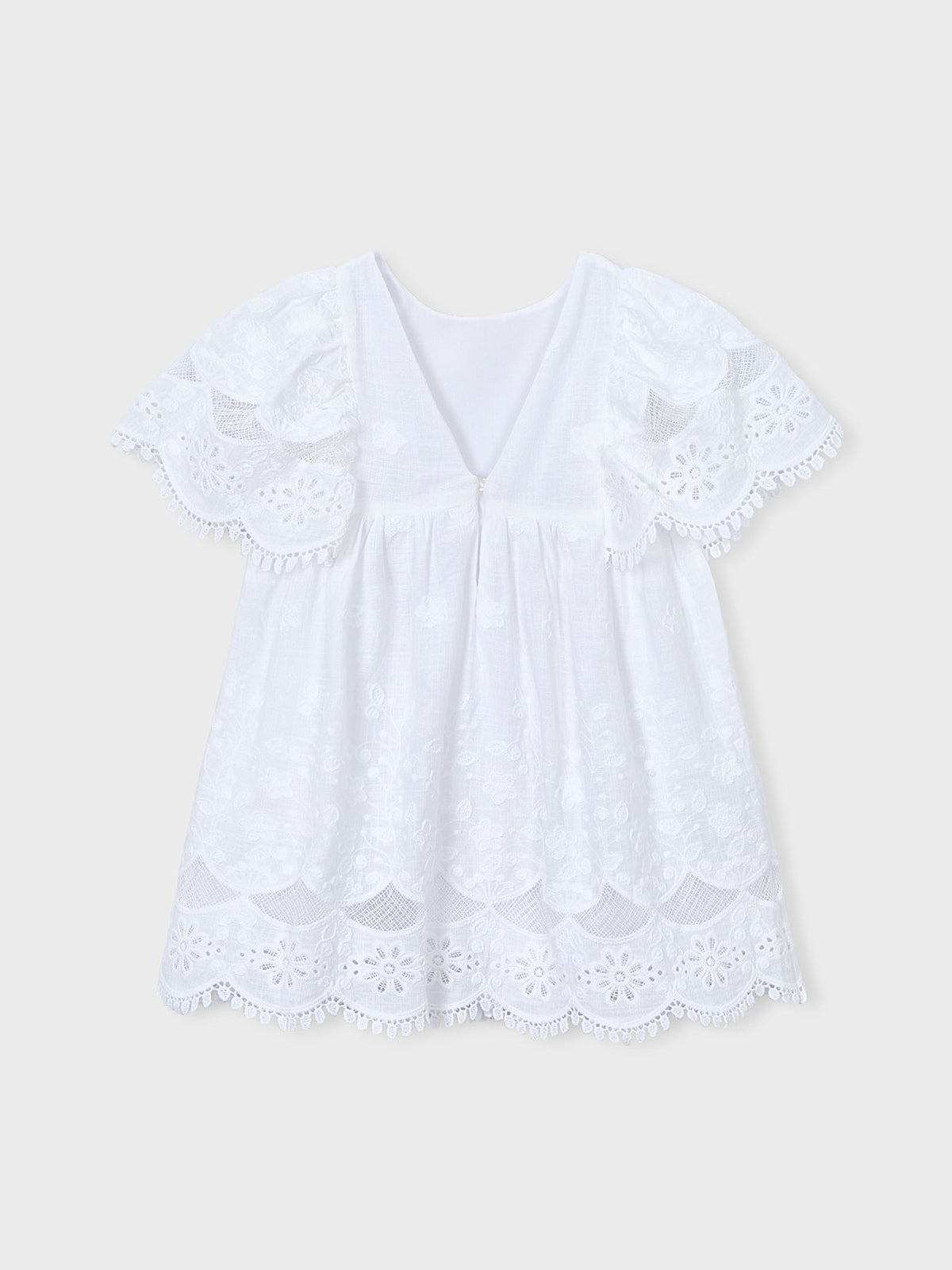 Vestido bordado em algodão Branco (Branco)  para Menina - Mayoral