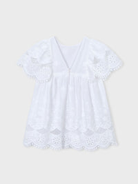 Vestido bordado em algodão Branco (Branco)  para Menina - Mayoral
