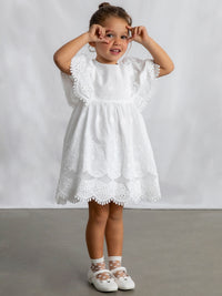 Vestido bordado em algodão Branco (Branco)  para Menina - Mayoral