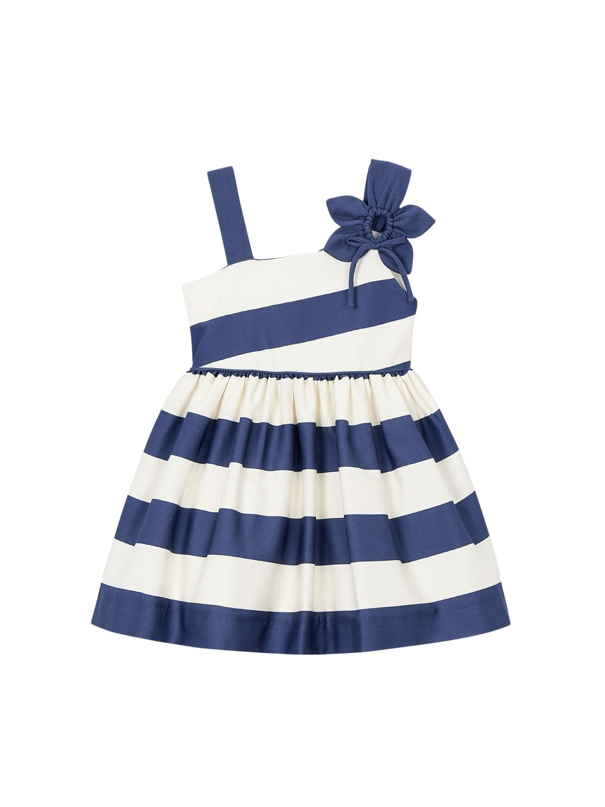 Vestido florido assimétrico Porcelana (Marinho)  para Menina - Mayoral