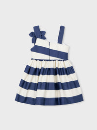 Vestido florido assimétrico Porcelana (Marinho)  para Menina - Mayoral