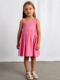 Vestido jacquard flores Gerânio (Rosa)  para Menina - Mayoral