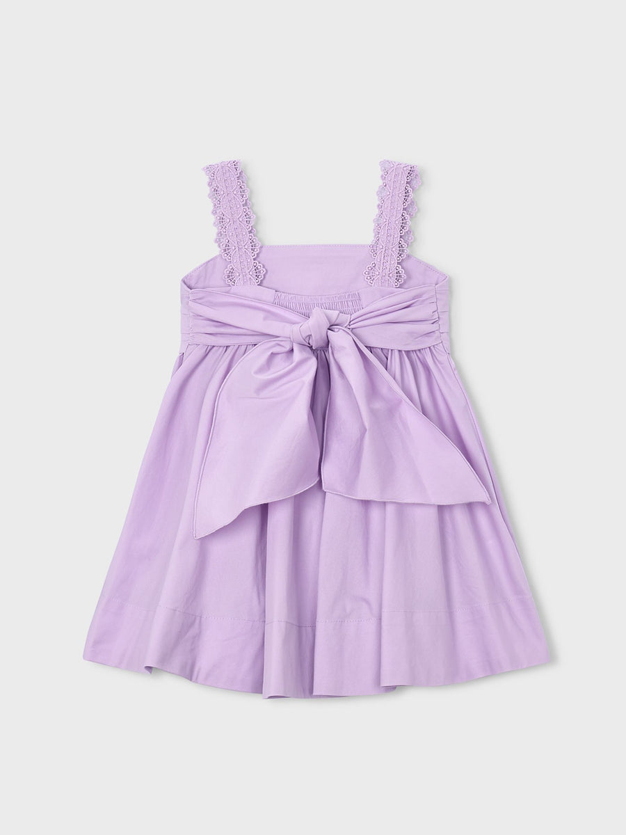Vestido saten Rosa malva (Lilás)  para Menina - Mayoral