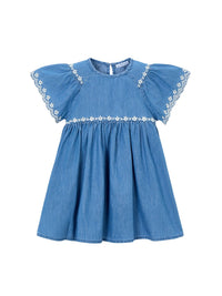 Vestido bordado Base (Ganga)  para Menina - Mayoral