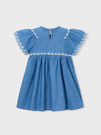 Vestido bordado Base (Ganga)  para Menina - Mayoral