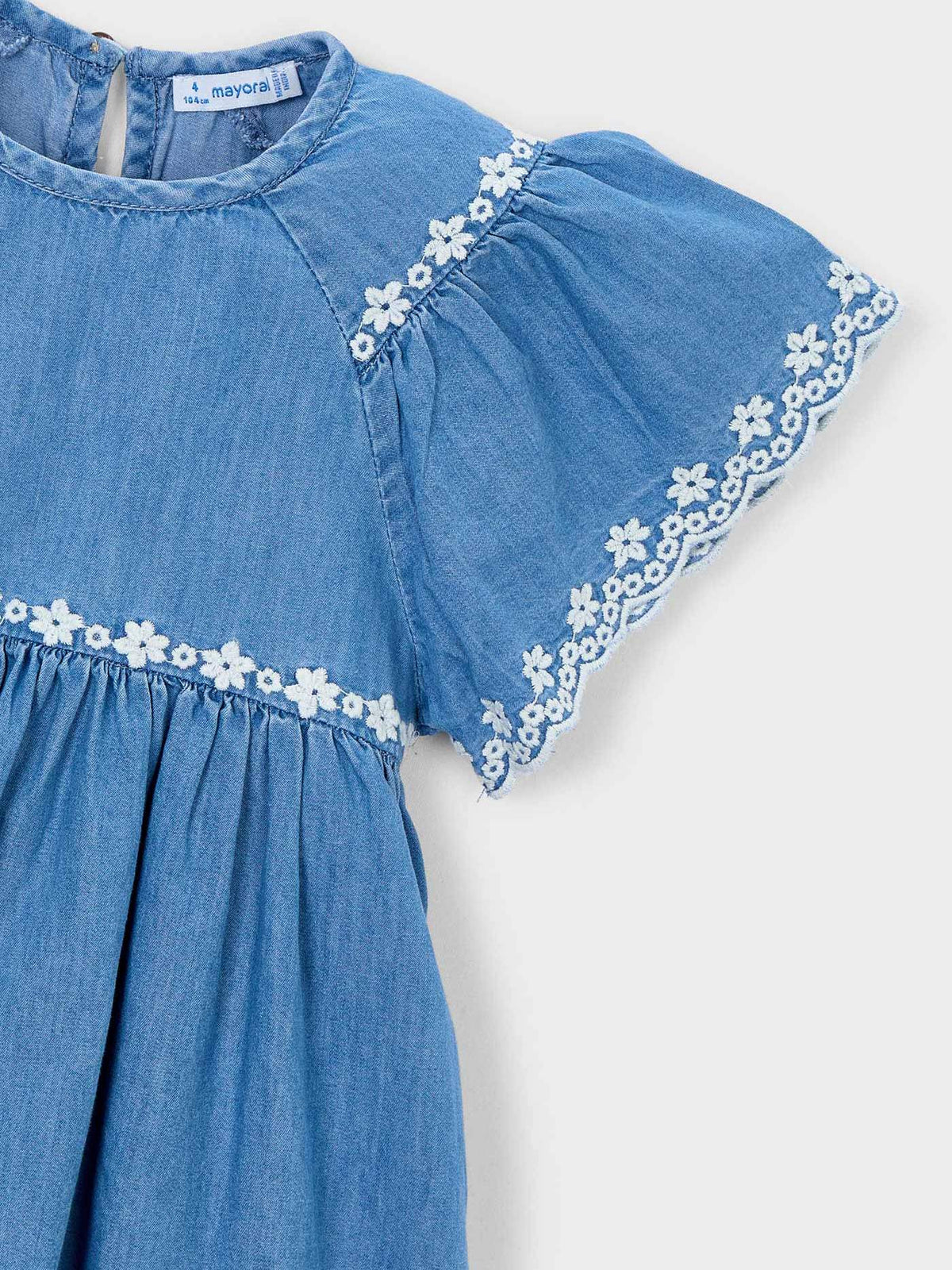 Vestido bordado Base (Ganga)  para Menina - Mayoral
