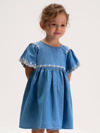 Vestido bordado Base (Ganga)  para Menina - Mayoral
