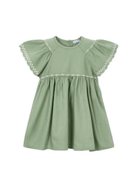 Vestido bordado Musgo (Verde)  para Menina - Mayoral