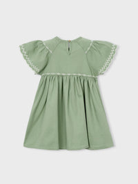 Vestido bordado Musgo (Verde)  para Menina - Mayoral