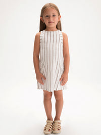 Vestido riscas c/laço Bege (Bege)  para Menina - Mayoral