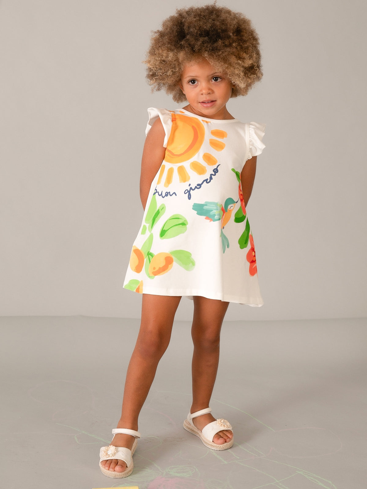 Vestido malha Crú (Creme / Pérola)  para Menina - Mayoral