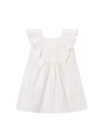 Vestido de algodão perfurado Crú (Creme / Pérola)  para Menina - Mayoral