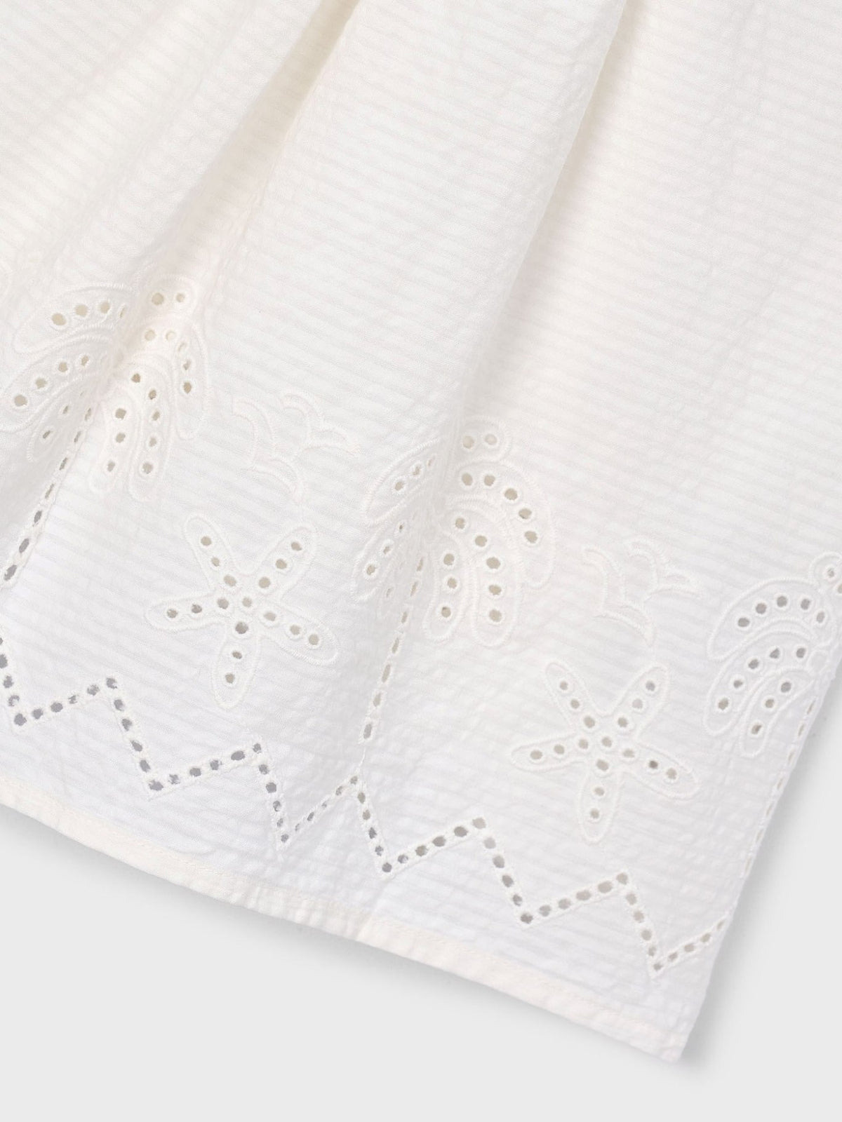 Vestido de algodão perfurado Crú (Creme / Pérola)  para Menina - Mayoral