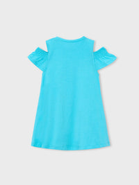 Vestido recortado c/ bolsa Turque.cla (Turquesa)  para Menina - Mayoral