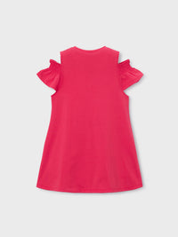 Vestido recortado c/ bolsa Papoila (Fúcsia)  para Menina - Mayoral