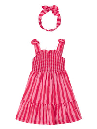 Vestido estamp c/ faixa cabel Papoila (Fúcsia)  para Menina - Mayoral